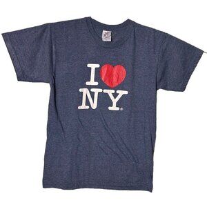 I Love New York T Shirt XL Blue Gray Officially Licensed Adult Extra Large Heart